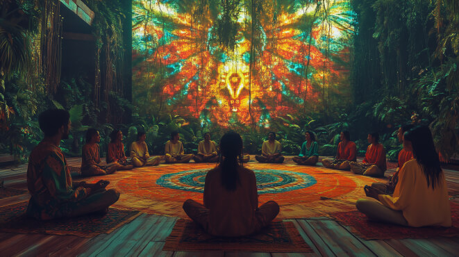 Ayahuasca Ritual in der Natur