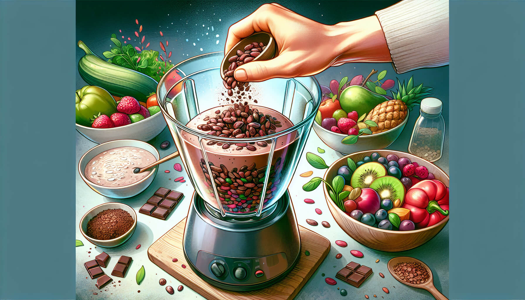 Rohkakao als Zutat in einem Smoothie